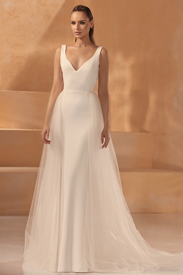 Bianco Evento bridal dress MARBLE overskirt (2)